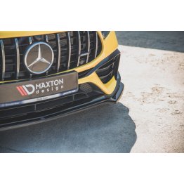 Накладка сплиттер на передний бампер на Mercedes AMG A W177 A 45 S